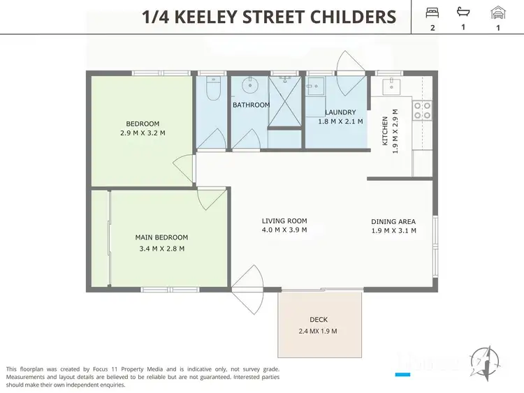 Floorplan of Homely unit listing, 4 Keeley Street, Childers QLD 4660
