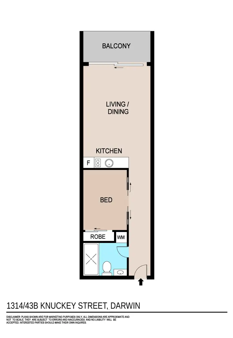 Floorplan of Homely apartment listing, 1314/43B Knuckey Street, Darwin City NT 800