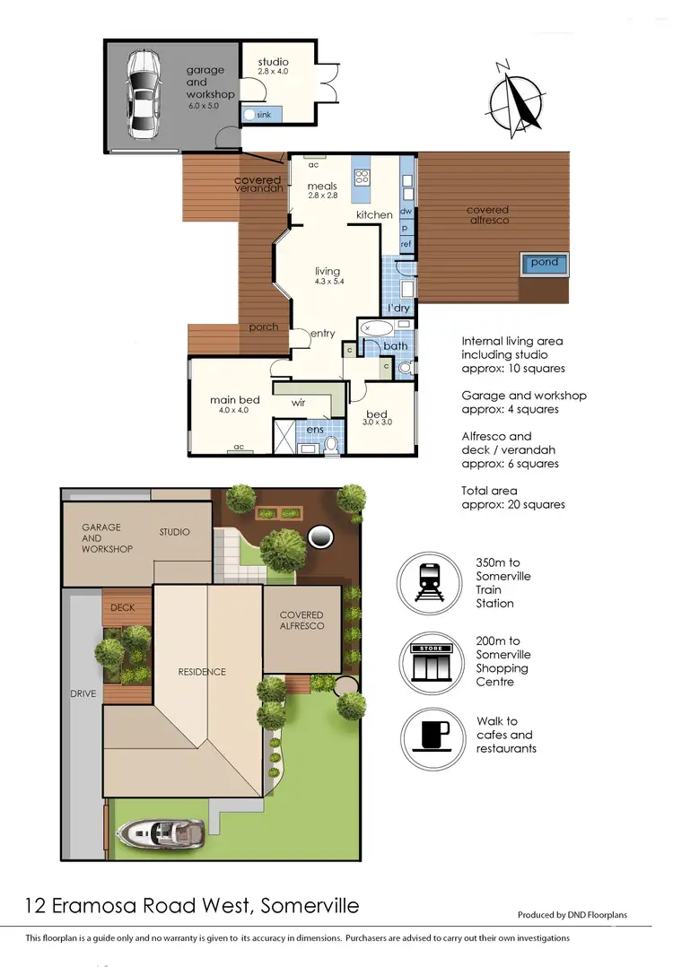 Floorplan of Homely house listing, 12 Eramosa Road, Somerville VIC 3912