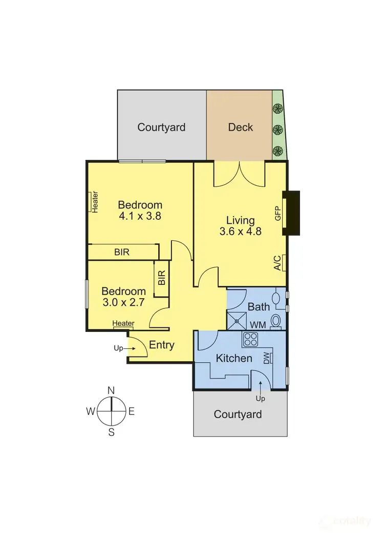 Floorplan of Homely apartment listing, 1/33 Neptune Street, St Kilda VIC 3182