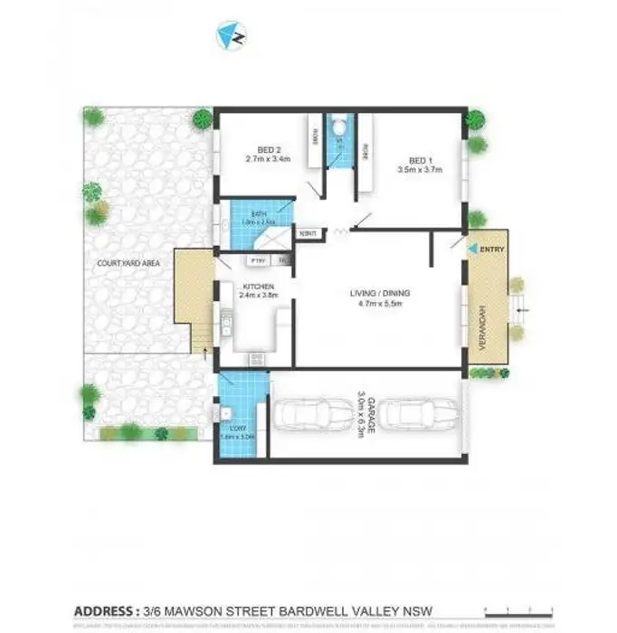 Floorplan of Homely villa listing, 3/6 Mawson Street, Bardwell Valley NSW 2207