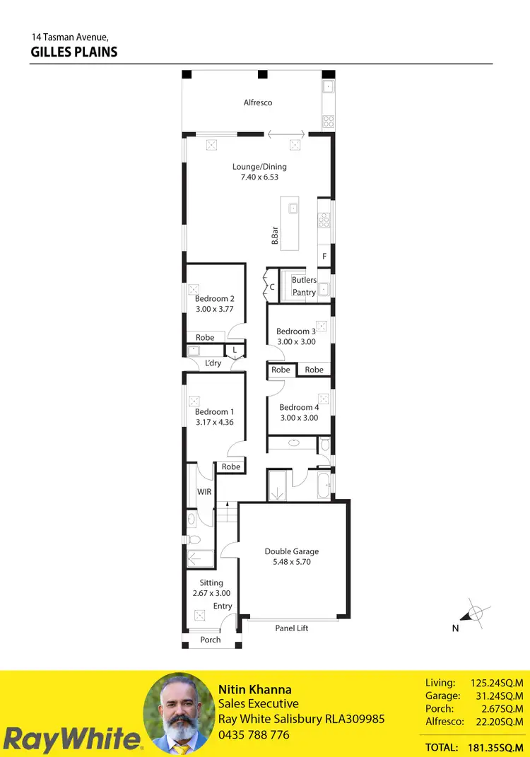 Floorplan of Homely house listing, 14 / 14A Tasman Avenue, Gilles Plains SA 5086