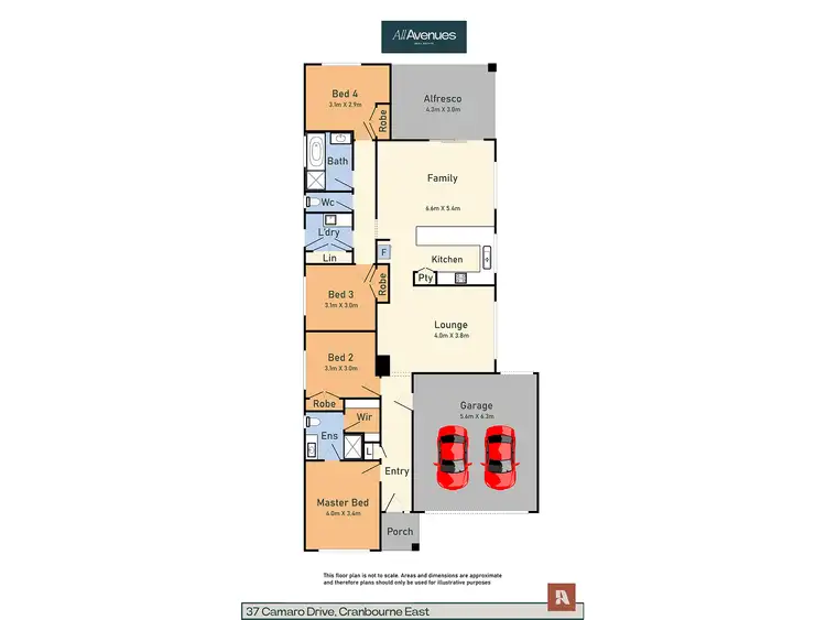 Floorplan of Homely house listing, 37 Camaro Drive, Cranbourne East VIC 3977