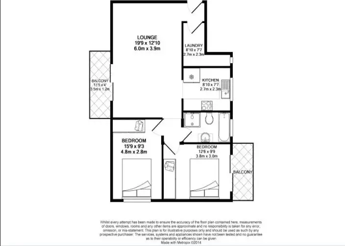 Floorplan of Homely unit listing, 15/12-18 Manchester Street, Merrylands NSW 2160