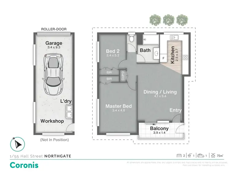 Floorplan of Homely apartment listing, 1/55 Hall Street, Northgate QLD 4013
