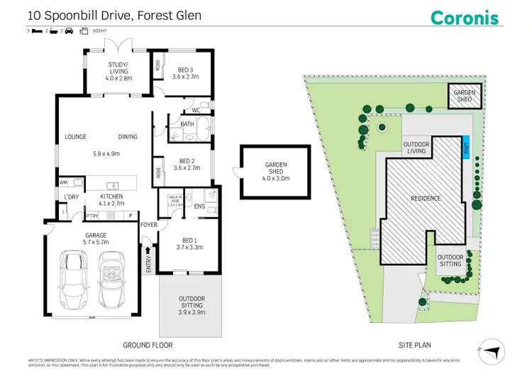 Floorplan of Homely house listing, 10 Spoonbill Drive, Forest Glen QLD 4556