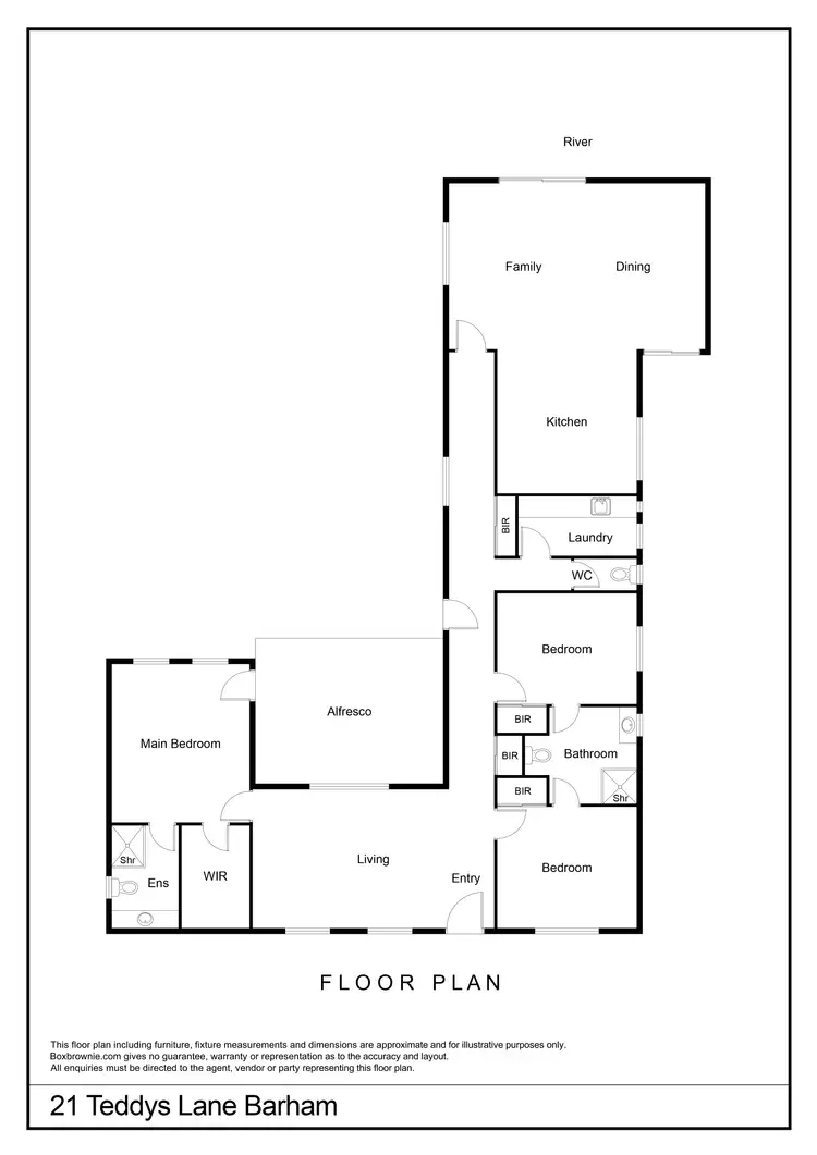 Floorplan of Homely house listing, 21 TEDDYS LANE, Barham NSW 2732
