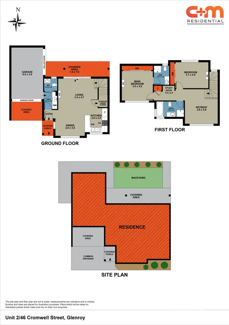 Floorplan of Homely townhouse listing, 2/46 Cromwell Street, Glenroy VIC 3046