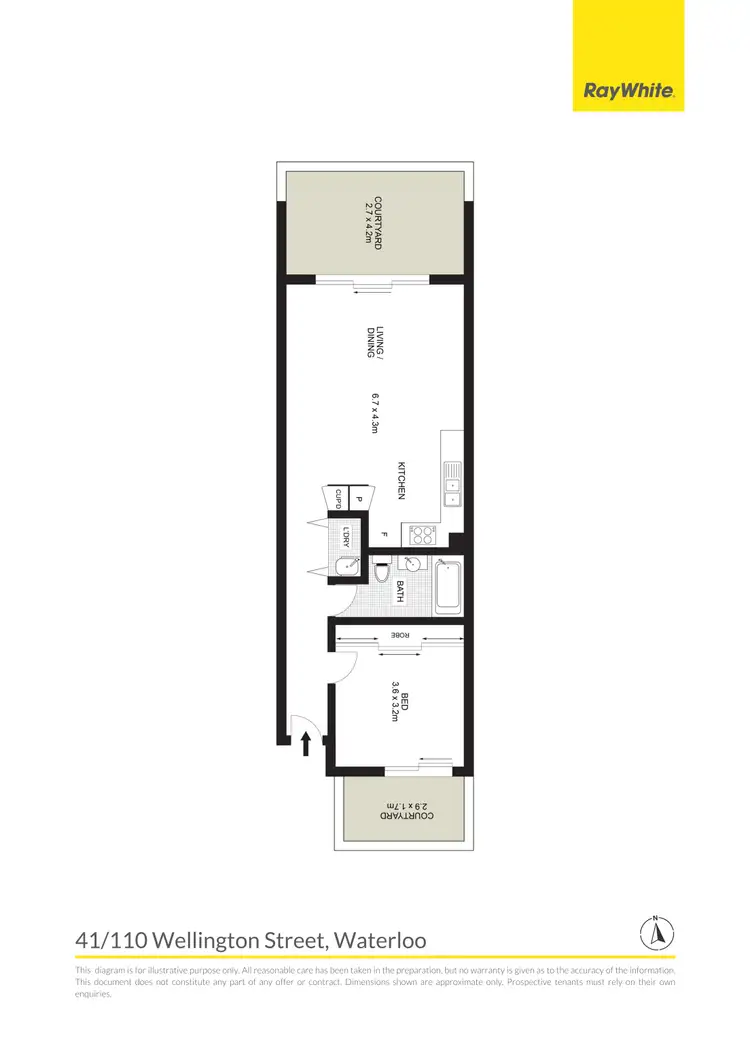 Floorplan of Homely apartment listing, 41/110 Wellington Street, Waterloo NSW 2017