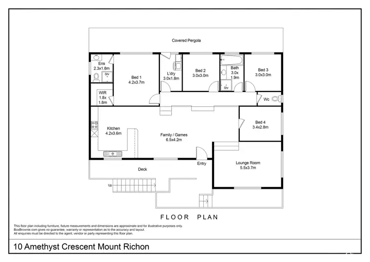 Floorplan of Homely house listing, 10 Amethyst Crescent, Mount Richon WA 6112