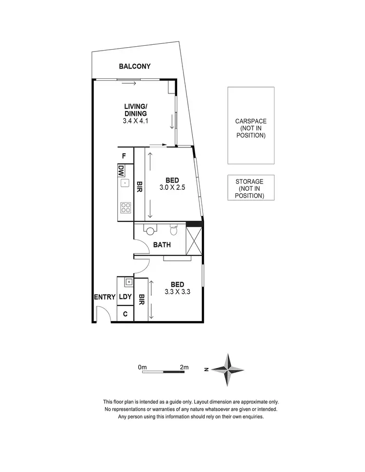 Floorplan of Homely apartment listing, 1408/3 Yarra Street, South Yarra VIC 3141