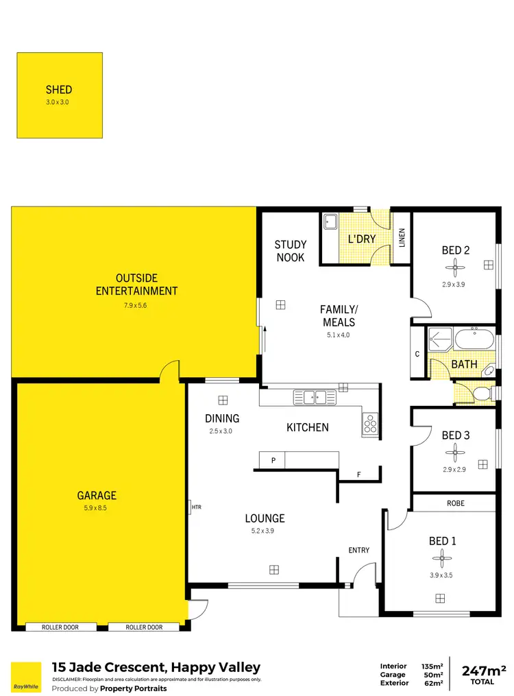 Floorplan of Homely house listing, 15 Jade Crescent, Happy Valley SA 5159