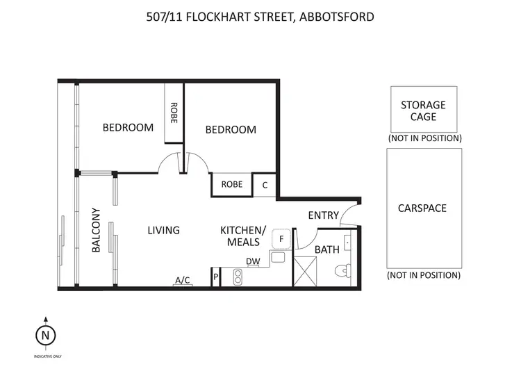 Floorplan of Homely apartment listing, 507/11 Flockhart Street, Abbotsford VIC 3067