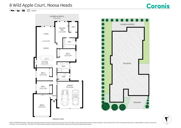 Floorplan of Homely house listing, 8 Wild Apple Court, Noosa Heads QLD 4567