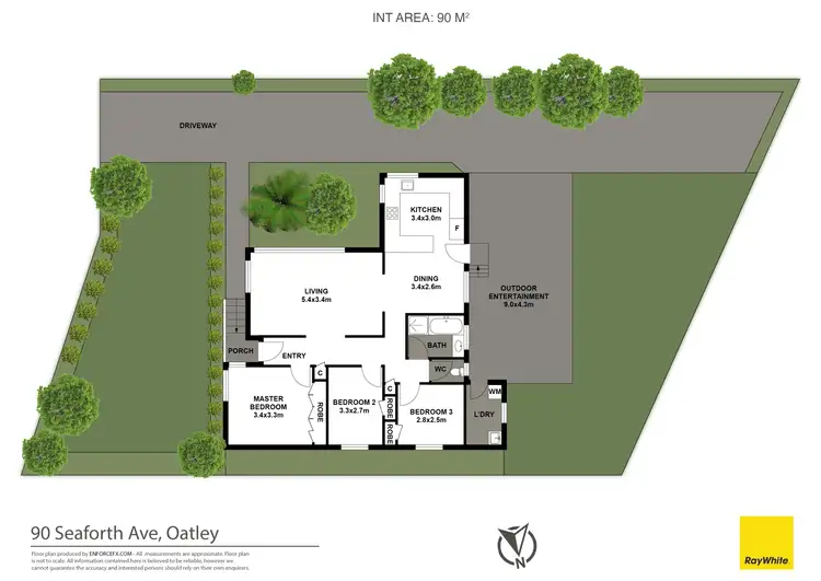Floorplan of Homely house listing, 90 Seaforth Avenue, Oatley NSW 2223