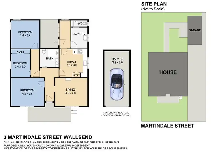 Floorplan of Homely house listing, 3 Martindale Street, Wallsend NSW 2287