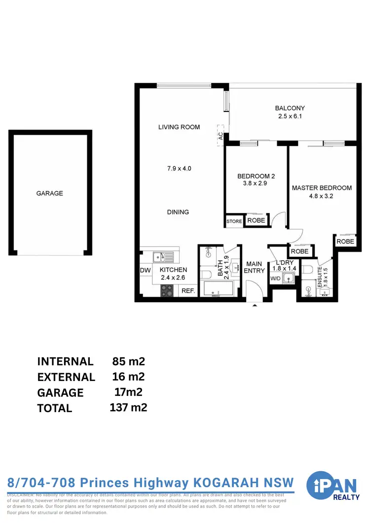 Floorplan of Homely unit listing, 8/704-708 Princes Highway, Kogarah NSW 2217