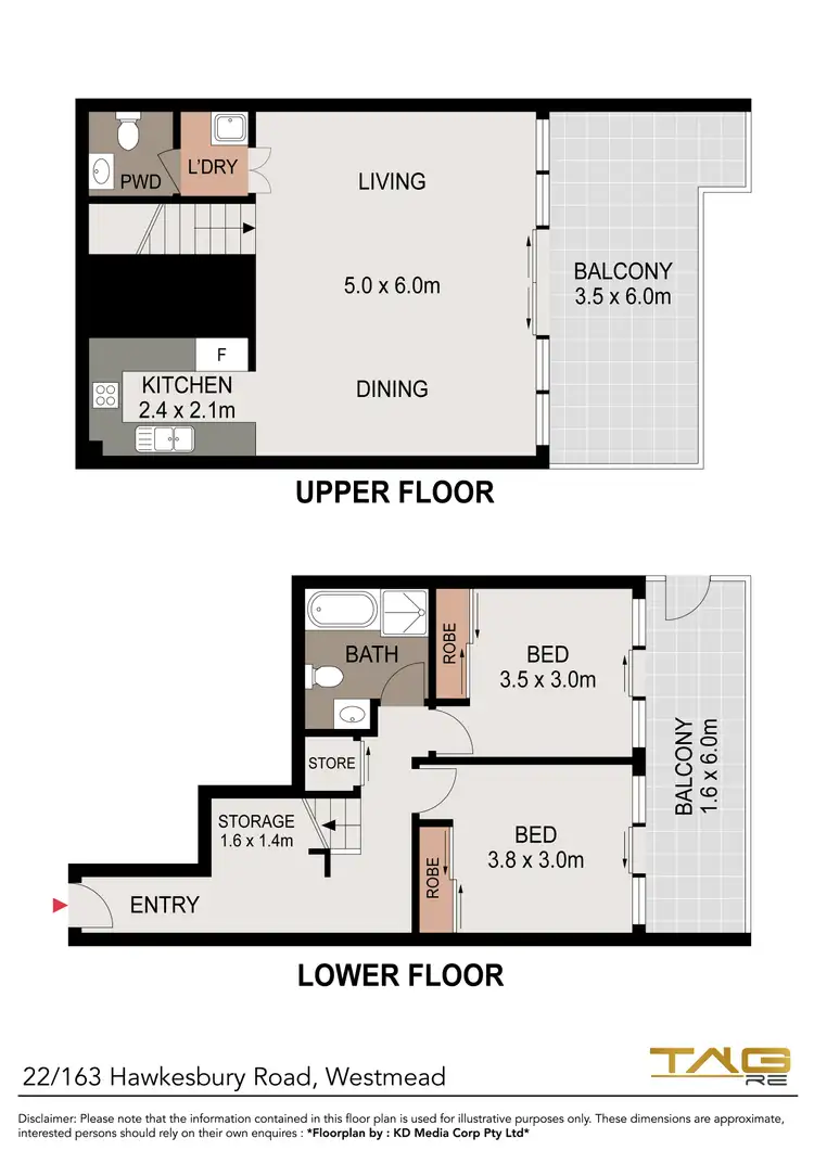 Floorplan of Homely unit listing, 22/163-171 Hawkesbury Road, Westmead NSW 2145