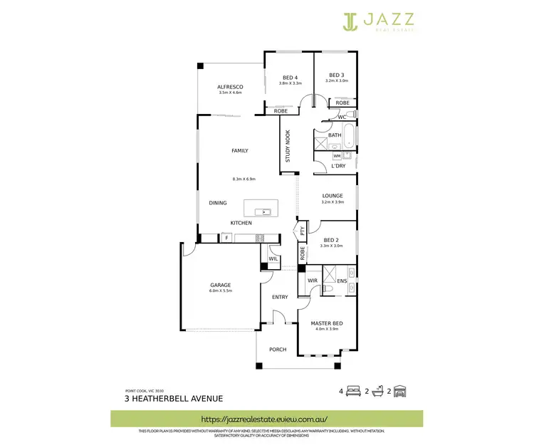 Floorplan of Homely house listing, 3 Heatherbell Avenue, Point Cook VIC 3030