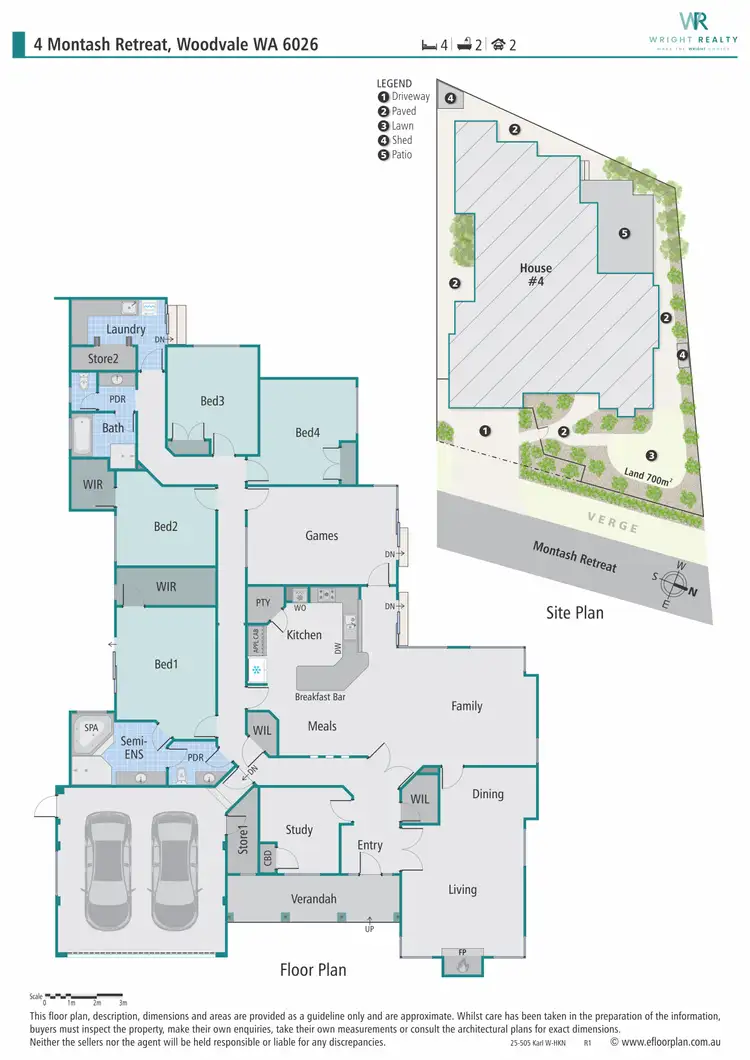 Floorplan of Homely house listing, 4 Montash Retreat, Woodvale WA 6026