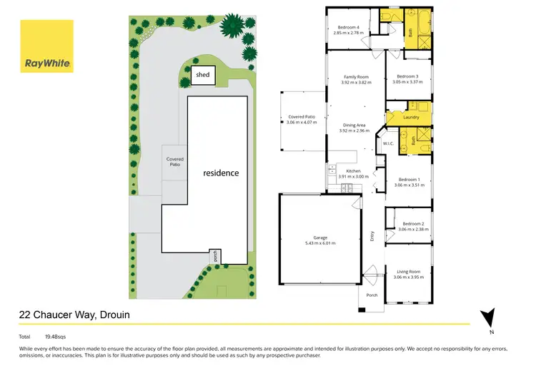 Floorplan of Homely house listing, 22 Chaucer Way, Drouin VIC 3818