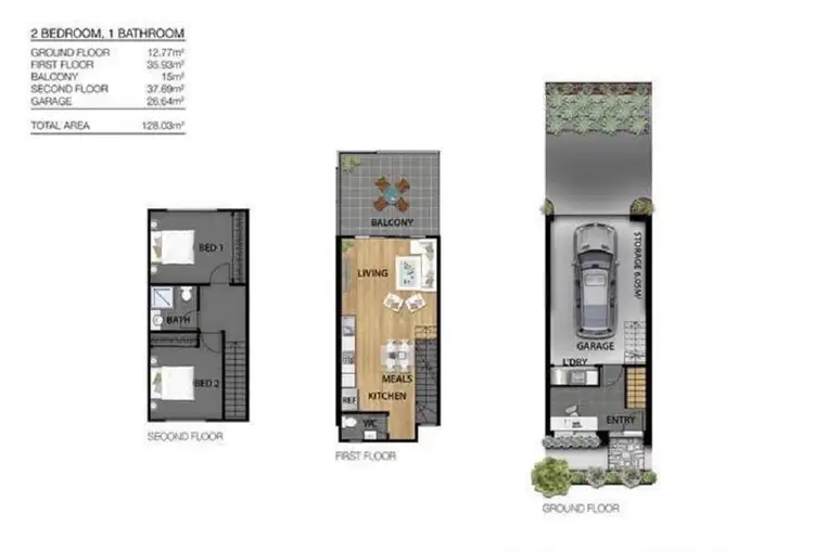 Floorplan of Homely townhouse listing, 6/259 Stud Road, Wantirna South VIC 3152