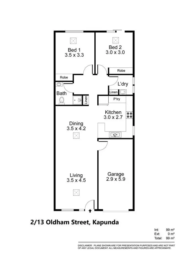 Floorplan of Homely house listing, 2/13 Oldham Street, Kapunda SA 5373