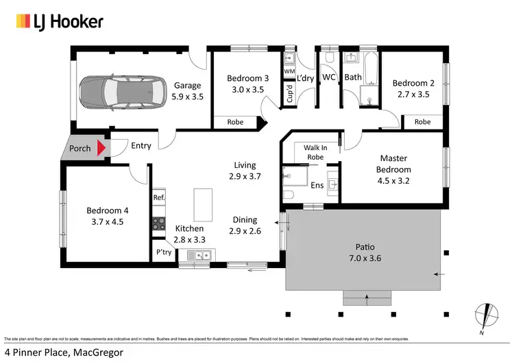 Floorplan of Homely house listing, 4 Pinner Place, Macgregor ACT 2615