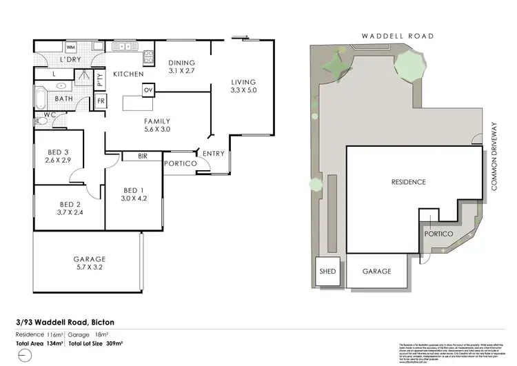 Floorplan of Homely house listing, 3/93-95 Waddell Road, Bicton WA 6157