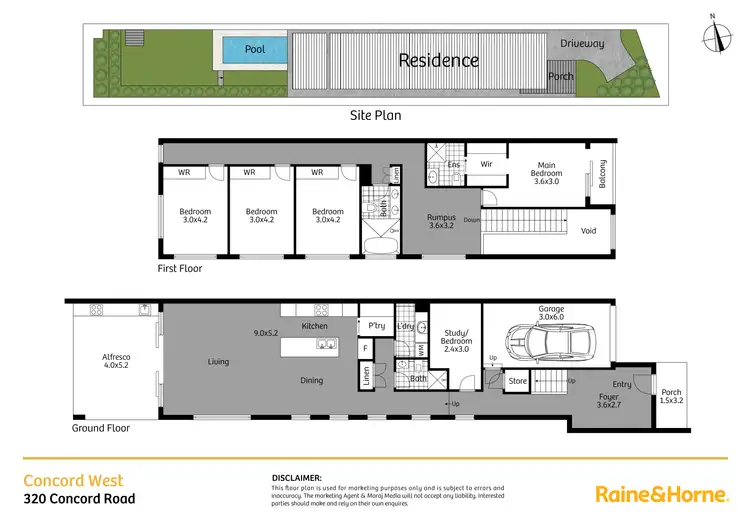 Floorplan of Homely semi-detached listing, 320 Concord Road, Concord West NSW 2138