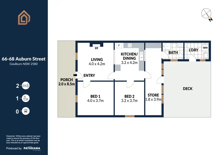 Floorplan of Homely house listing, 66-68 Auburn St, Goulburn NSW 2580