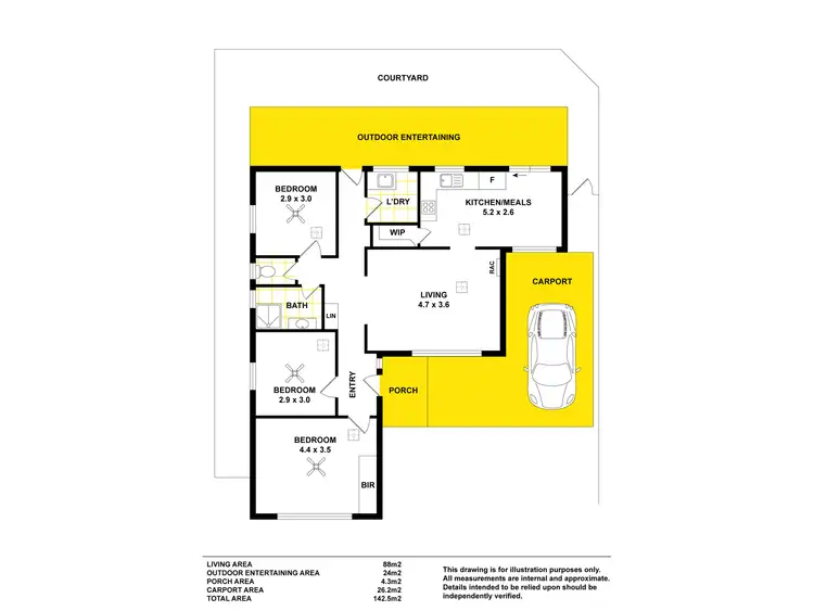 Floorplan of Homely house listing, 84 Glynville Drive, Hackham West SA 5163