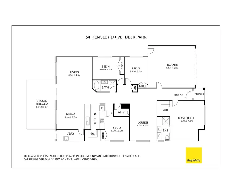 Floorplan of Homely house listing, 54 Hemsley Drive, Deer Park VIC 3023