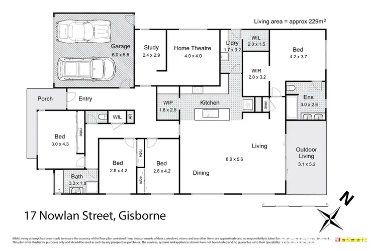 Floorplan of Homely house listing, 17 Nowlan Street, Gisborne VIC 3437