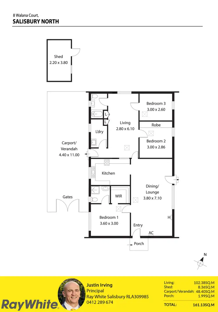 Floorplan of Homely house listing, 8 Walana Avenue, Salisbury North SA 5108