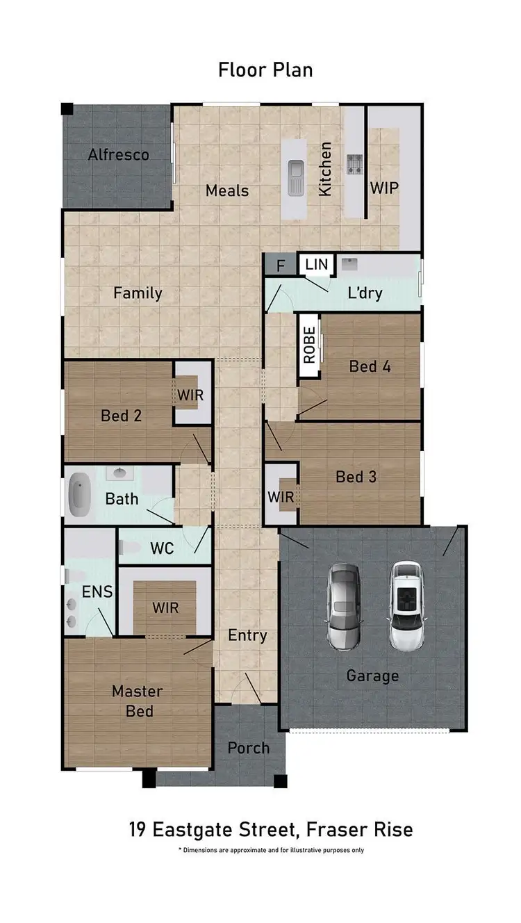 Floorplan of Homely house listing, 19 Eastgate Street, Fraser Rise VIC 3336