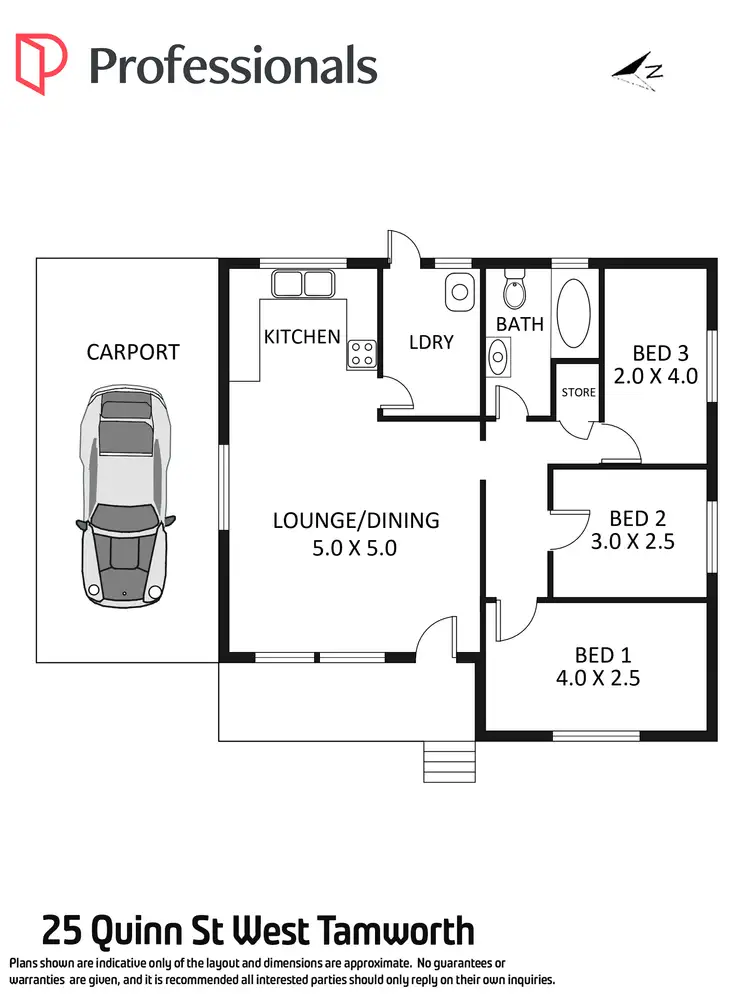 Floorplan of Homely house listing, 25 Quinn Street, West Tamworth NSW 2340
