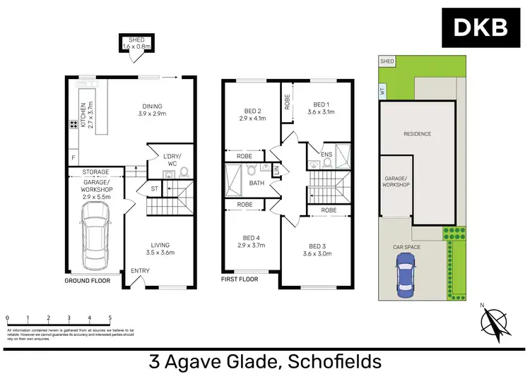 Floorplan of Homely townhouse listing, 3 Agave Glade, Schofields NSW 2762