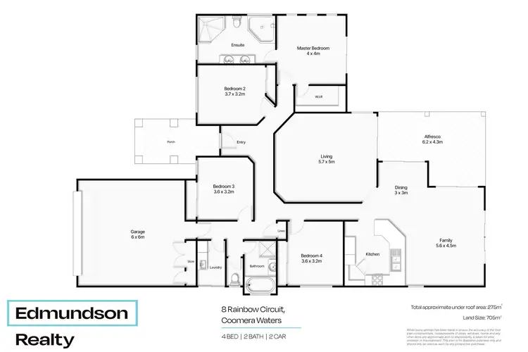 Floorplan of Homely house listing, 8 Rainbow Circuit, Coomera Waters QLD 4209