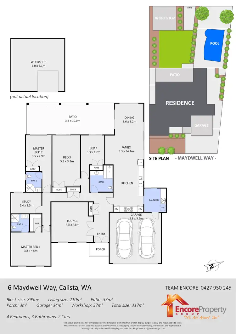 Floorplan of Homely house listing, 6 Maydwell Way, Calista WA 6167