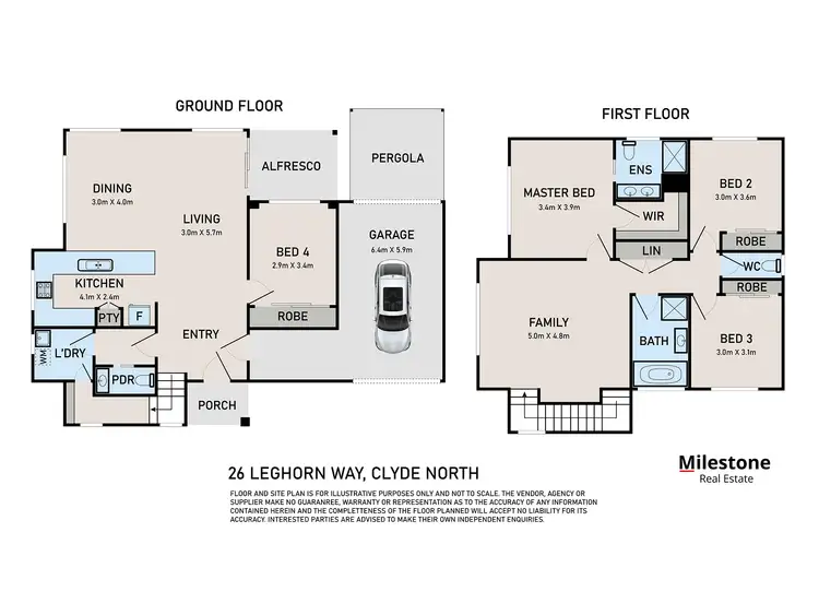 Floorplan of Homely house listing, 26 Leghorn Way, Clyde North VIC 3978