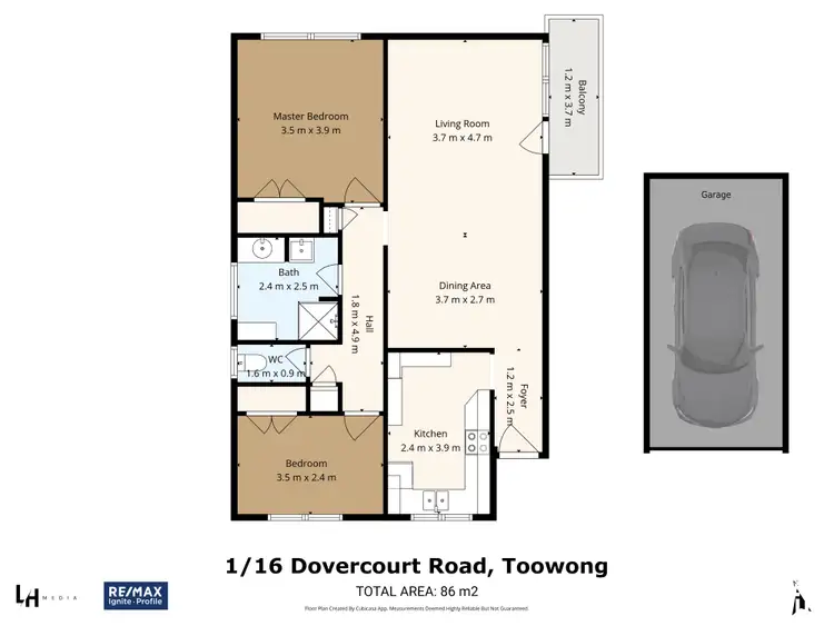 Floorplan of Homely unit listing, 1/16 Dovercourt Road, Toowong QLD 4066