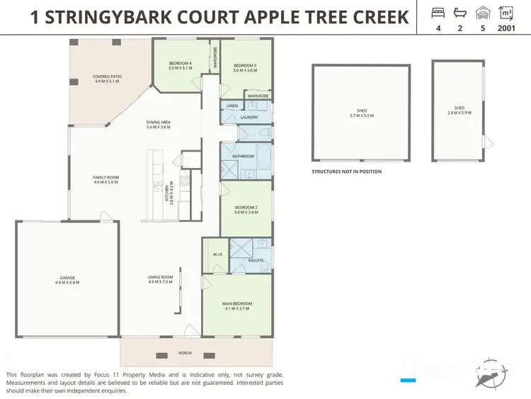 Floorplan of Homely house listing, 1 Stringybark Court, Apple Tree Creek QLD 4660