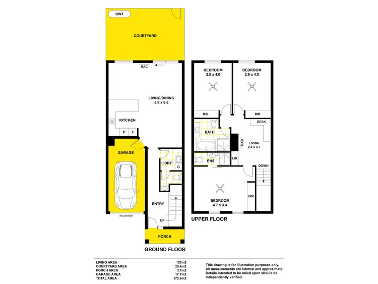Floorplan of Homely townhouse listing, 18/19 Hereford Lane, Woodcroft SA 5162