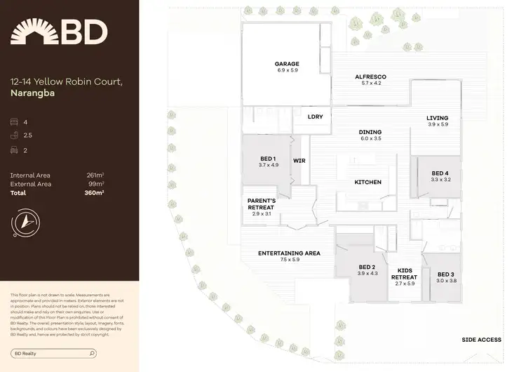 Floorplan of Homely house listing, 12-14 Yellow Robin Court, Narangba QLD 4504