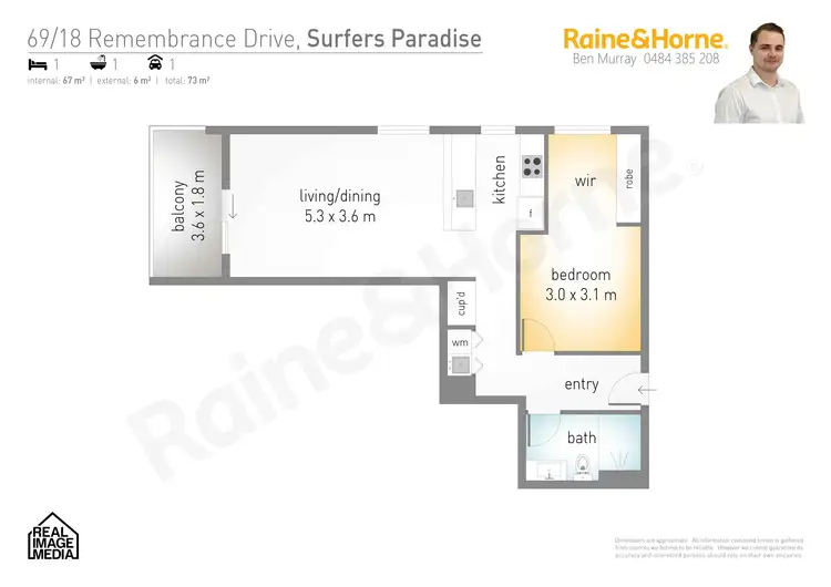 Floorplan of Homely apartment listing, 69/18 Remembrance Drive, Surfers Paradise QLD 4217