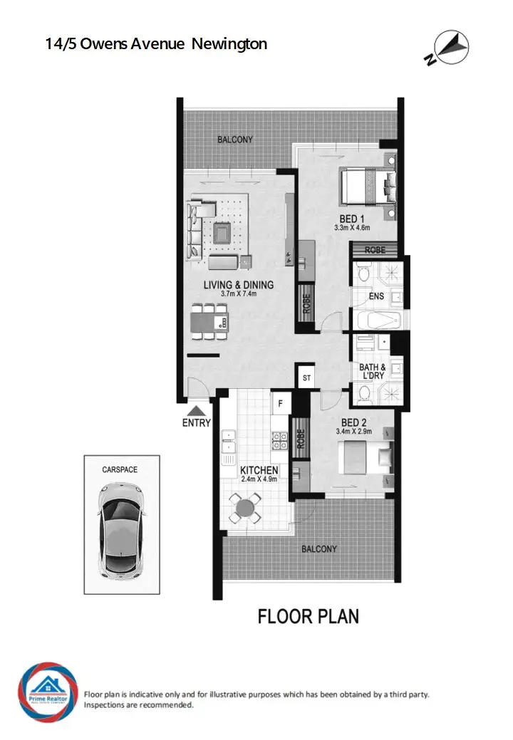 Floorplan of Homely unit listing, 14/5 Owens Avenue, Newington NSW 2127