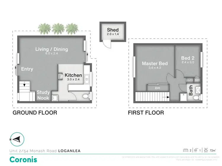 Floorplan of Homely townhouse listing, 2/54 Monash Road, Loganlea QLD 4131