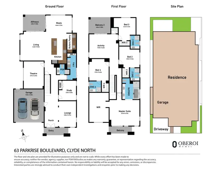 Floorplan of Homely house listing, 63 Parkrise Boulevard, Clyde North VIC 3978