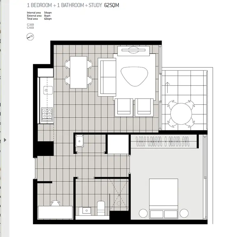 Floorplan of Homely apartment listing, 26/834 Bourke street, Waterloo NSW 2017